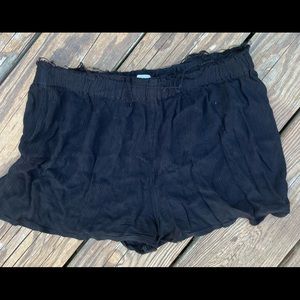 Black flowy shorts
